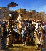 Eugene Delacroix The Sultan of Morocco and his Entourage Sweden oil painting reproduction